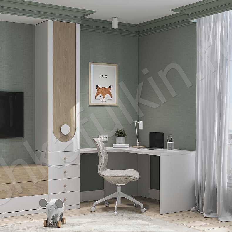 Изображение Детская Ламарк Светлые Современный 2х створчатые Детская Для вещей 2