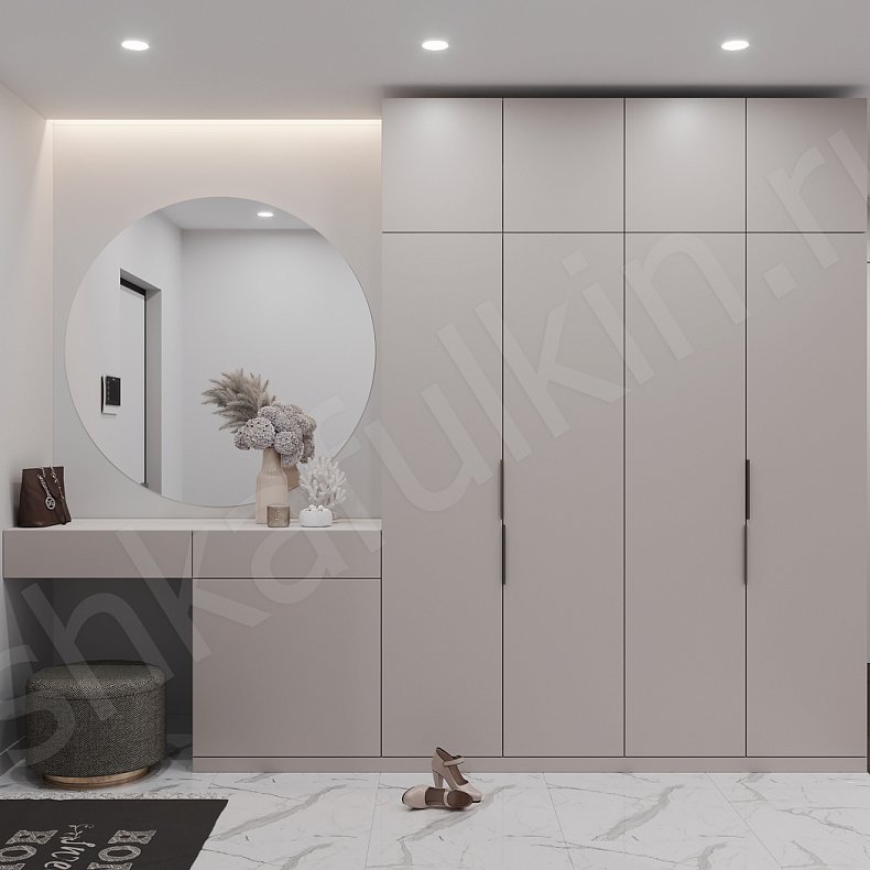 Шкаф Травиата Ола Светлые Коричневый Минимализм 4х створчатые Прихожая Для вещей