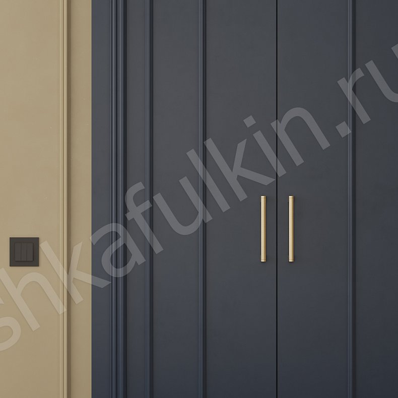 Шкаф Роперо Белый Цветной Синий Неоклассика 4х створчатые Спальня Для вещей 8