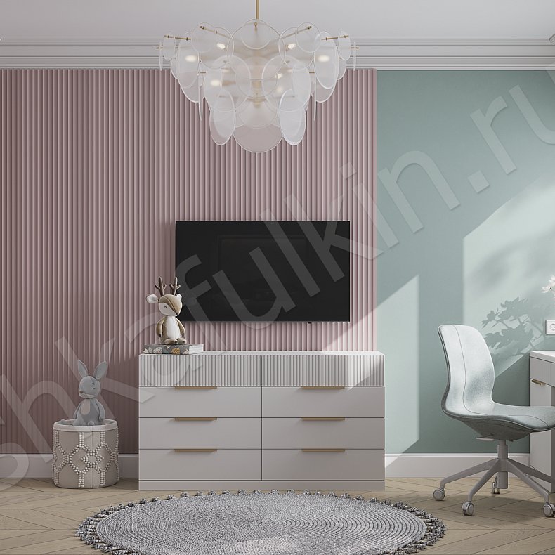 Изображение Детская Скаволлини Белый Неоклассика 2х створчатые Детская Для вещей 6