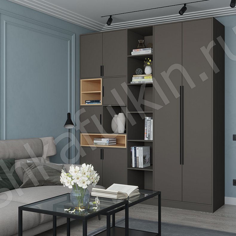 Шкаф Бесто Светлые Белый Древесный Коричневый Серый Темные Скандинавский 2х створчатые Гостиная Для книг Для декора Для посуды Для вещей 6