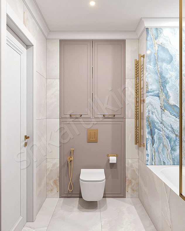 Мебель в санузел Агата Светлые Коричневый Неоклассика   Для декора Для белья 1