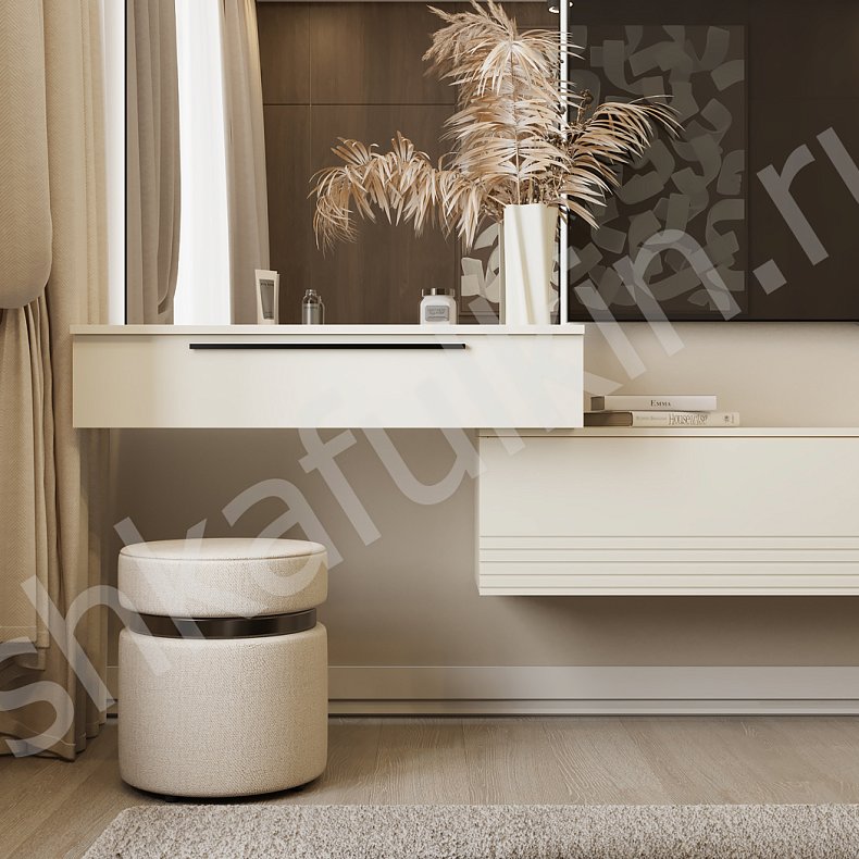 Изображение Гарнитур Янсен Белый Светлые Минимализм 3х створчатые Спальня Для вещей 8