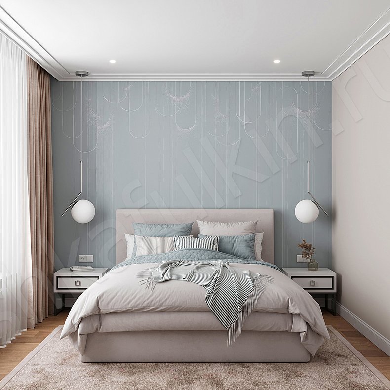 Встроенный шкаф Дантес Светлые Белый Классика 6и створчатые Спальня Для вещей Для белья 3