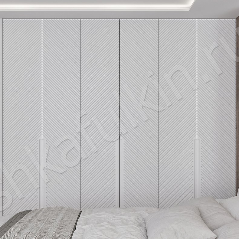 Изображение Шкаф Инкогнито Белый Черный Светлые Темные Минимализм 6и створчатые Спальня Для вещей 2