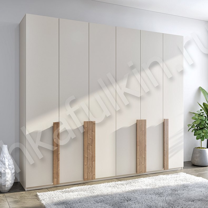 Шкаф Джоконда Белый Древесный Светлые Современный 6и створчатые Гостиная Для вещей