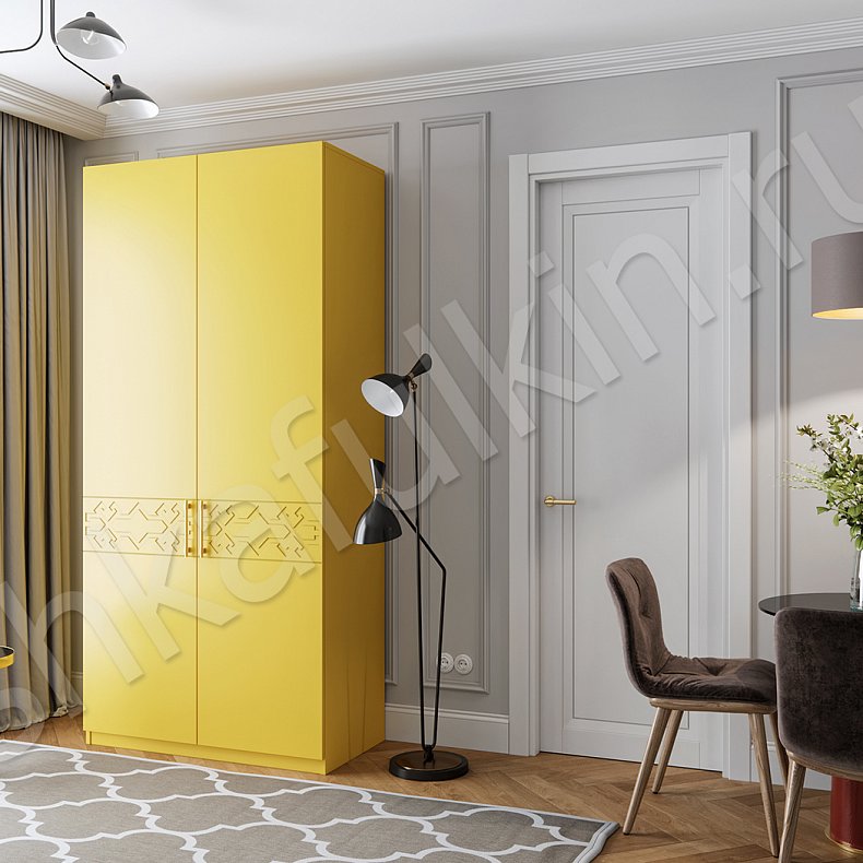 Изображение Шкаф Одри Белый Цветной Светлые Модерн 2х створчатые Гостиная Для вещей 2