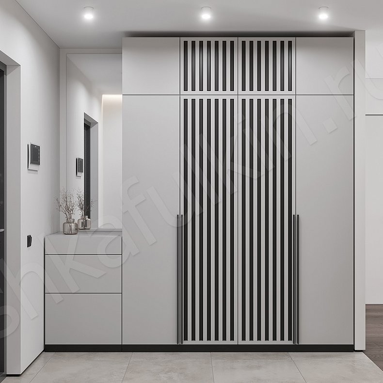 Прихожая Родео Серый Светлые Современный 4х створчатые Прихожая Для вещей