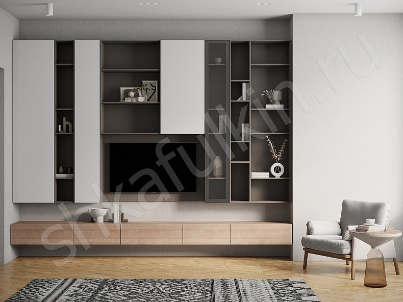 Изображение цвета Стенка Арли Древесный  6и створчатые  Под ТВ