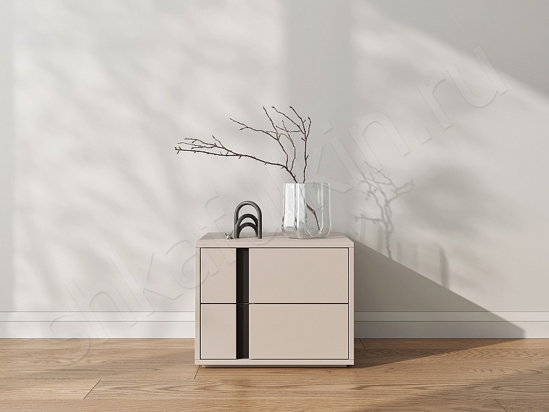 Тумба прикроватная Зиппи Черный Белый Коричневый Серый Светлые Темные Минимализм 2х створчатые Спальня Для декора