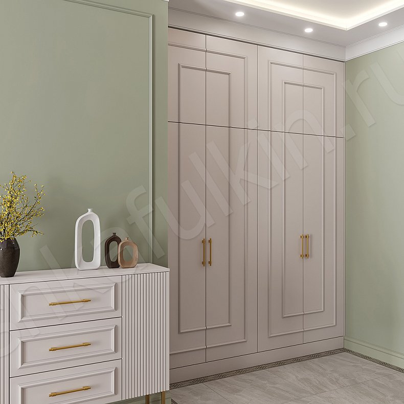 Прихожая Джорджия с консолью и комодом Коричневый Светлые Неоклассика 4х створчатые Прихожая Для вещей 1