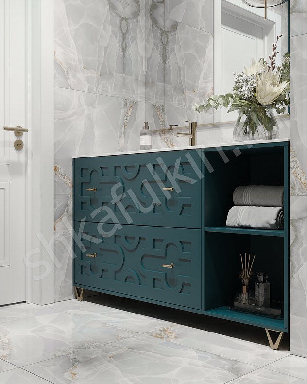 Мебель в ванную Барби Темные Синий Цветной Неоклассика   Для вещей 1