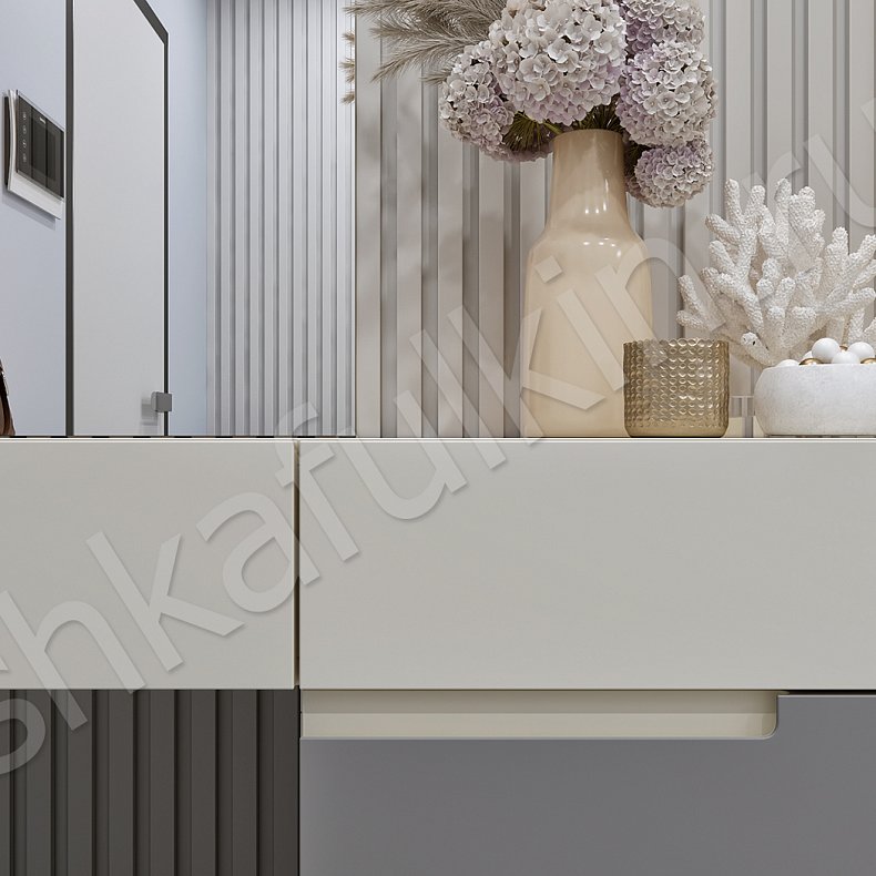 Прихожая Травиата Белый Цветной Минимализм 4х створчатые Прихожая Для вещей 16