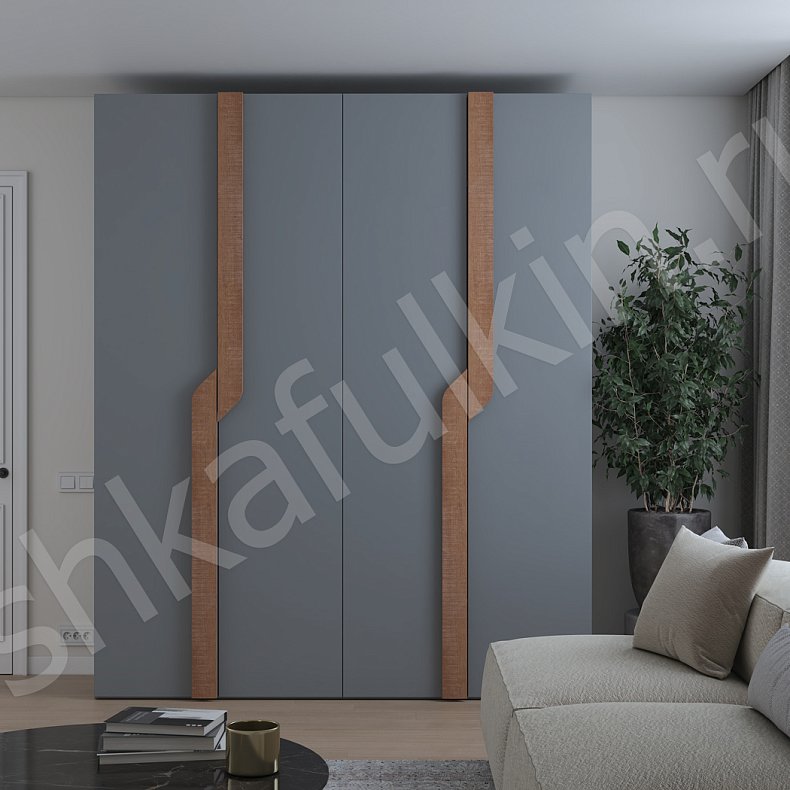 Изображение Шкаф Ронни Древесный Белый Черный Коричневый Серый Светлые Темные Скандинавский 4х створчатые Гостиная Для белья Для вещей 5