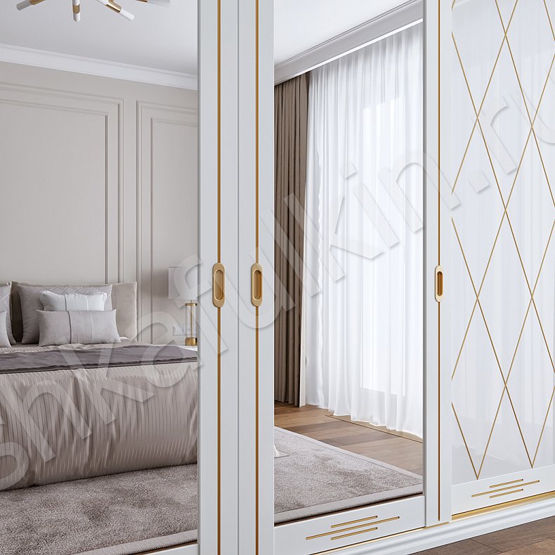 Корпусный шкаф-купе Джонатан  Классика 4х створчатые Спальня Для вещей 4