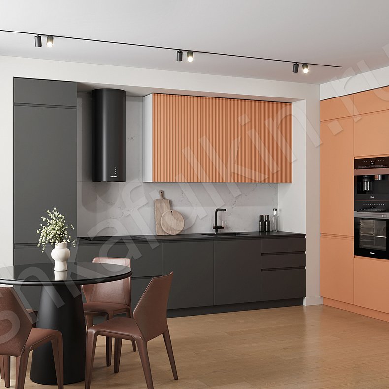 Кухня Тандино Мон Темные Красный Цветной Черный Современный   Для посуды 1