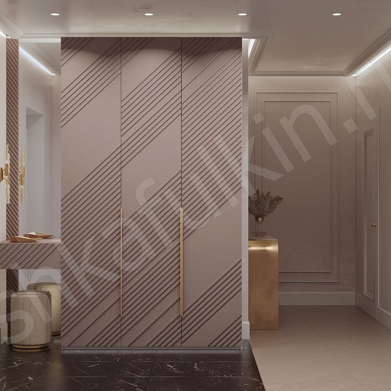 Прихожая Анита Коричневый Темные Модерн 3х створчатые Прихожая Для вещей 1