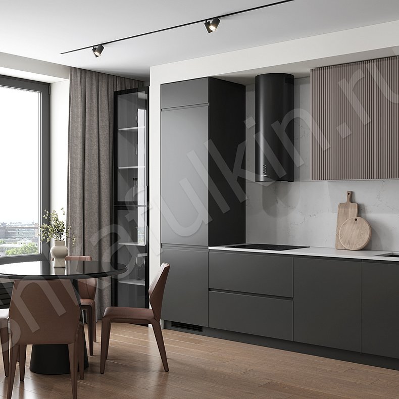 Кухня Тандино Темные Коричневый Черный Современный   Для посуды 2