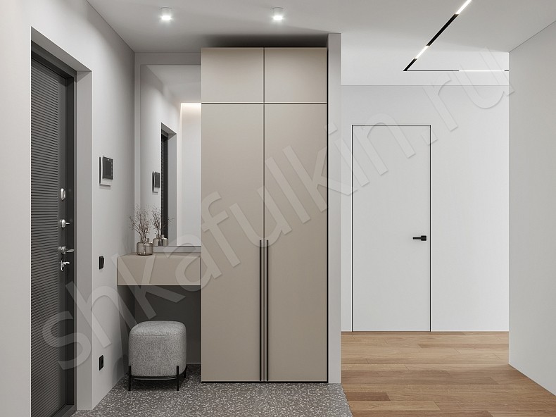 Прихожая 2 двери + консоль Симпле Светлые Минимализм 2х створчатые Прихожая 