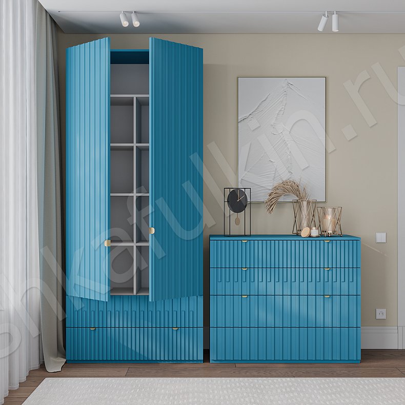 Гарнитур Кавалли Белый Модерн 2х створчатые Спальня Для вещей 4