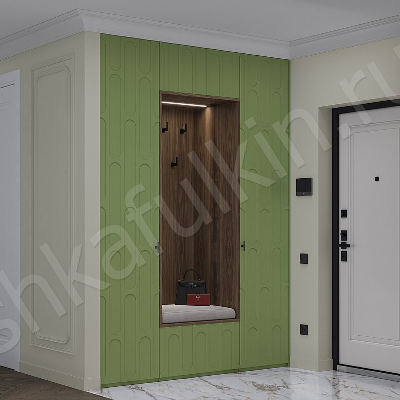 Прихожая Акаста Зеленый Светлые Древесный Цветной Современный  Прихожая Для вещей