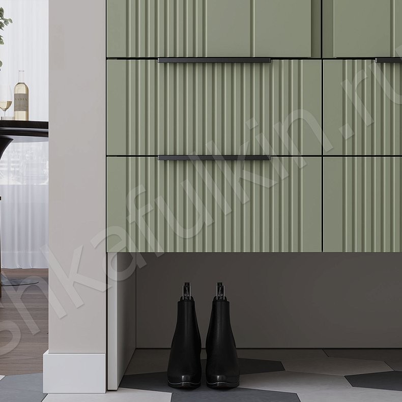 Прихожая Альгеро Цветной Светлые Зеленый Современный 2х створчатые Прихожая Для вещей 4