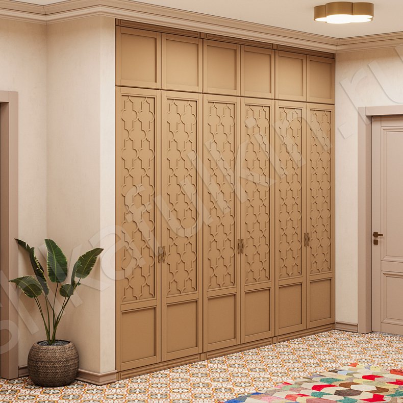 Прихожая Аладдин Светлые Коричневый Современный 6и створчатые Прихожая Для вещей