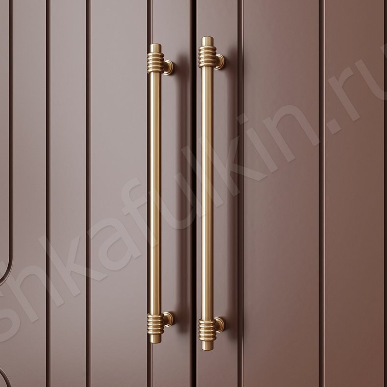 Шкаф 4 двери Шармель Белый Коричневый Светлые Минимализм 4х створчатые Гостиная Для вещей 7