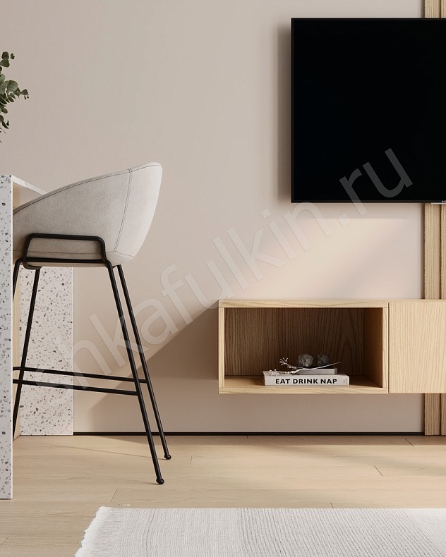 Тумба Монти Светлые Древесный Скандинавский 2х створчатые Гостиная Для вещей Под ТВ Для декора Для книг