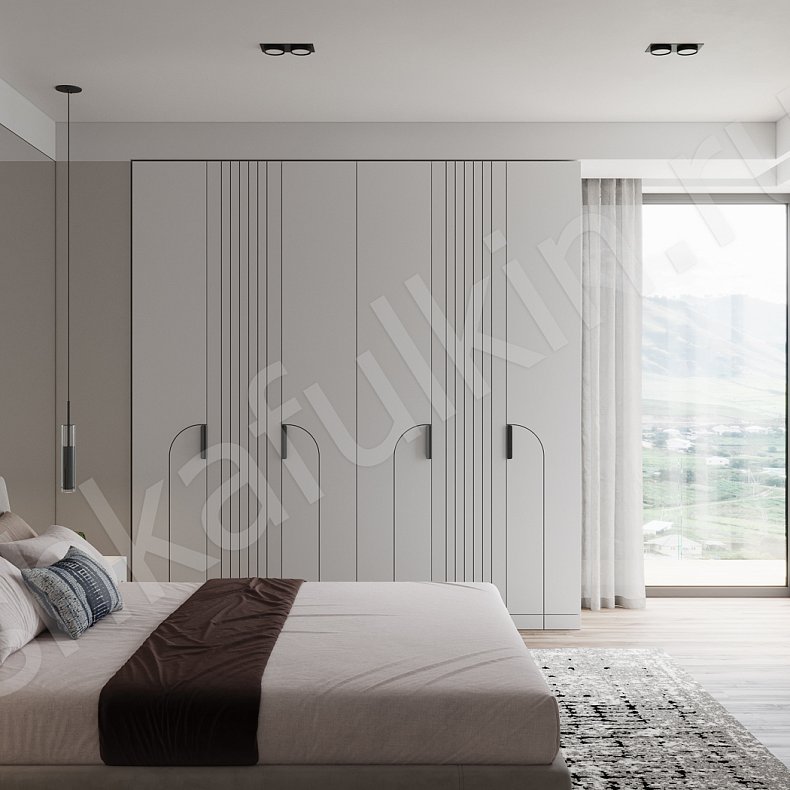 Гарнитур Ментор Светлые Белый Минимализм 6и створчатые Спальня Для вещей Для белья 1
