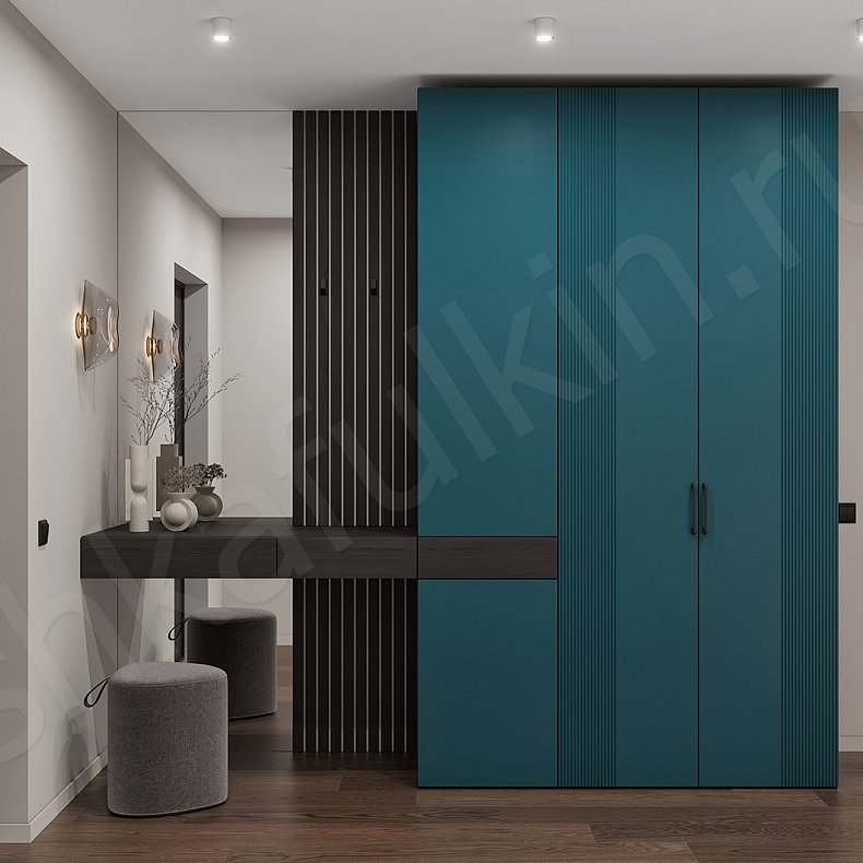 Прихожая Альтаир Зеленый Темные Древесный Современный 3х створчатые Прихожая Для вещей