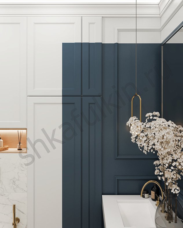 Мебель в ванную Рори Темные Синий Цветной Неоклассика   Для вещей 6