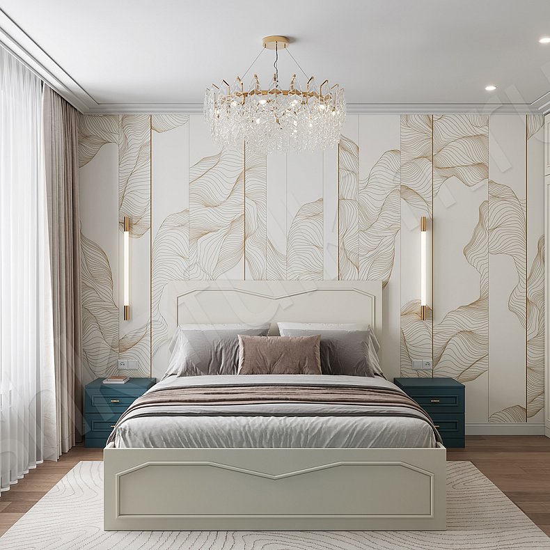 Гарнитур Мерседес Светлые Белый Современный 6и створчатые Спальня Для вещей Для белья 2