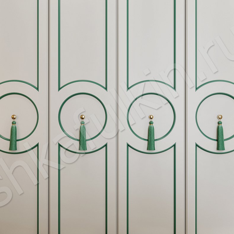 Гарнитур Беатрис Белый Неоклассика 4х створчатые Спальня Для вещей 3