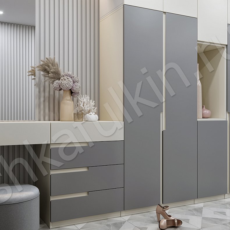 Прихожая Травиата Белый Цветной Минимализм 4х створчатые Прихожая Для вещей 15