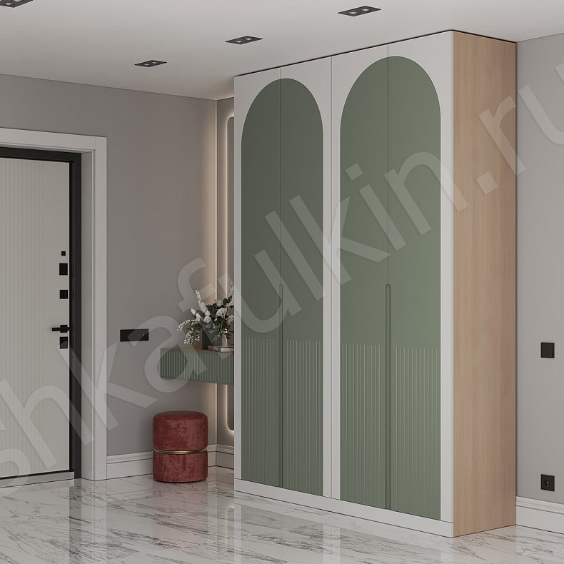 Прихожая Сомбреро Белый Цветной Светлые Зеленый Современный 4х створчатые Прихожая Для вещей 1