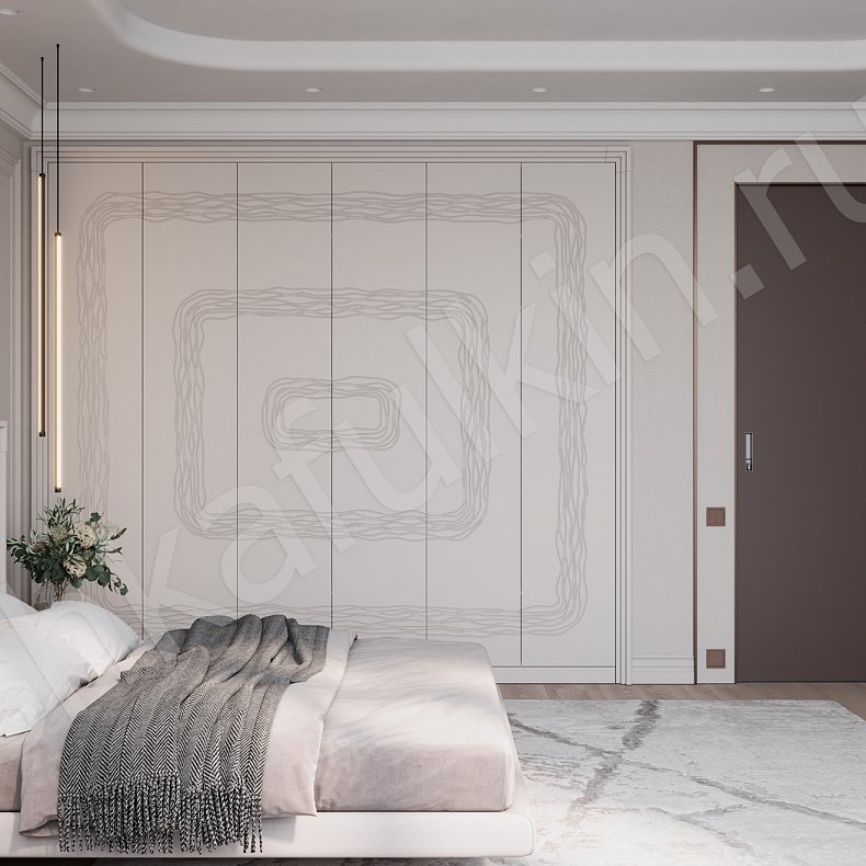 Изображение Гарнитур Сезанн Белый Светлые Современный 6и створчатые Спальня Для вещей 1