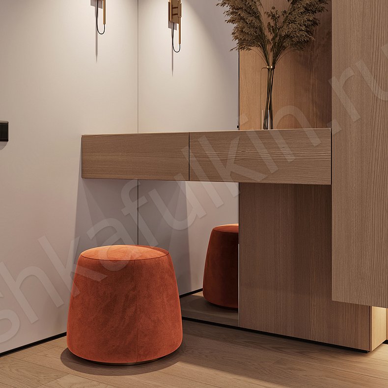 Изображение Прихожая Джапанди Древесный Светлые Минимализм 3х створчатые Прихожая Для вещей 2