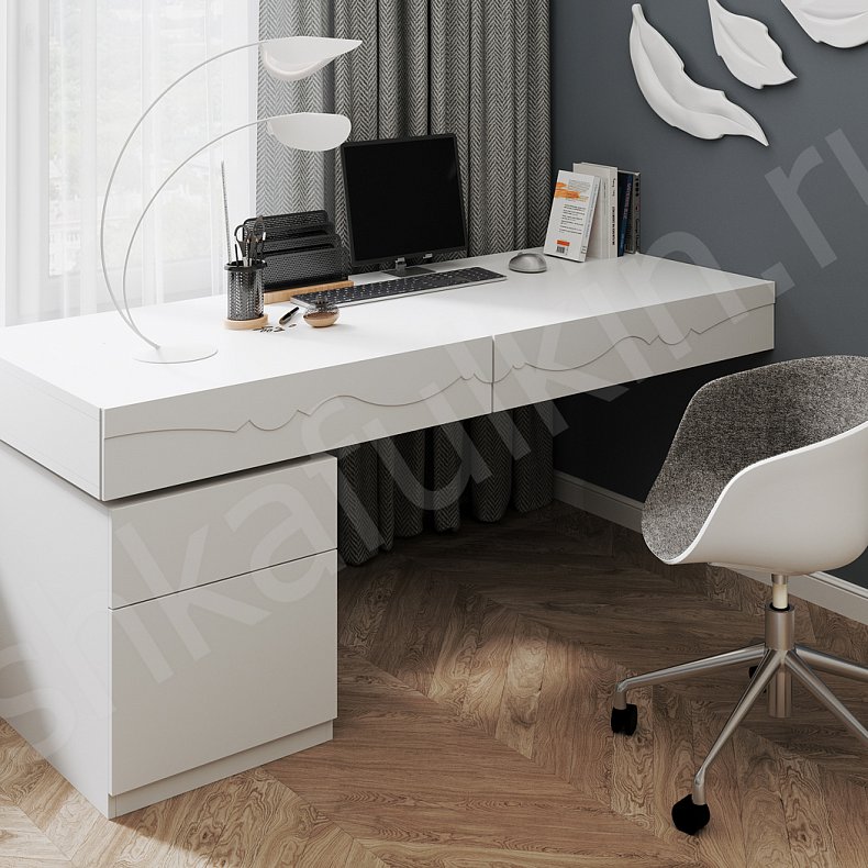 Изображение Гарнитур Мелани Белый Светлые Модерн 3х створчатые Детская Для вещей 8