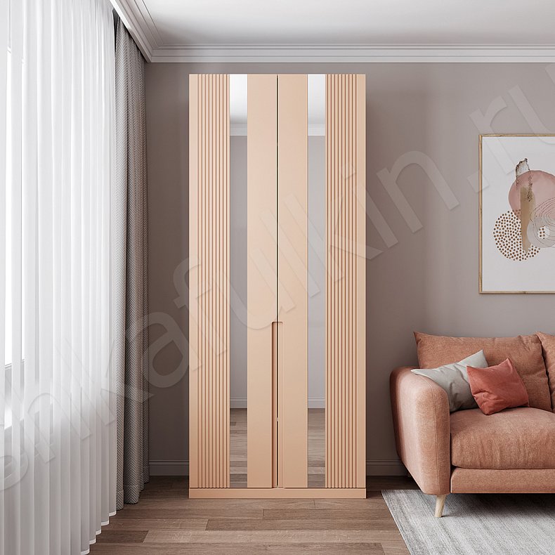 Шкаф 2 двери Альгеро Цветной Красный Светлые Модерн 2х створчатые Гостиная Для вещей 1