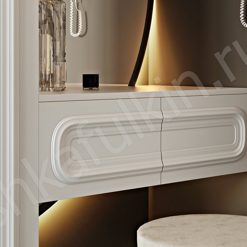 Изображение Прихожая Санмарино Светлые Белый Неоклассика 2х створчатые Прихожая Для вещей 8