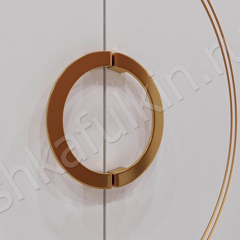 Прихожая Эллада Белый Золото Светлые Неоклассика 4х створчатые Прихожая Для вещей 4