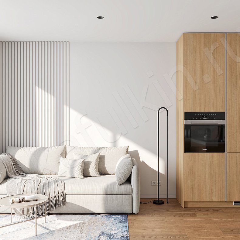 Изображение Кухонный гарнитур Кеплер Светлые Древесный Белый Скандинавский Для посуды 2