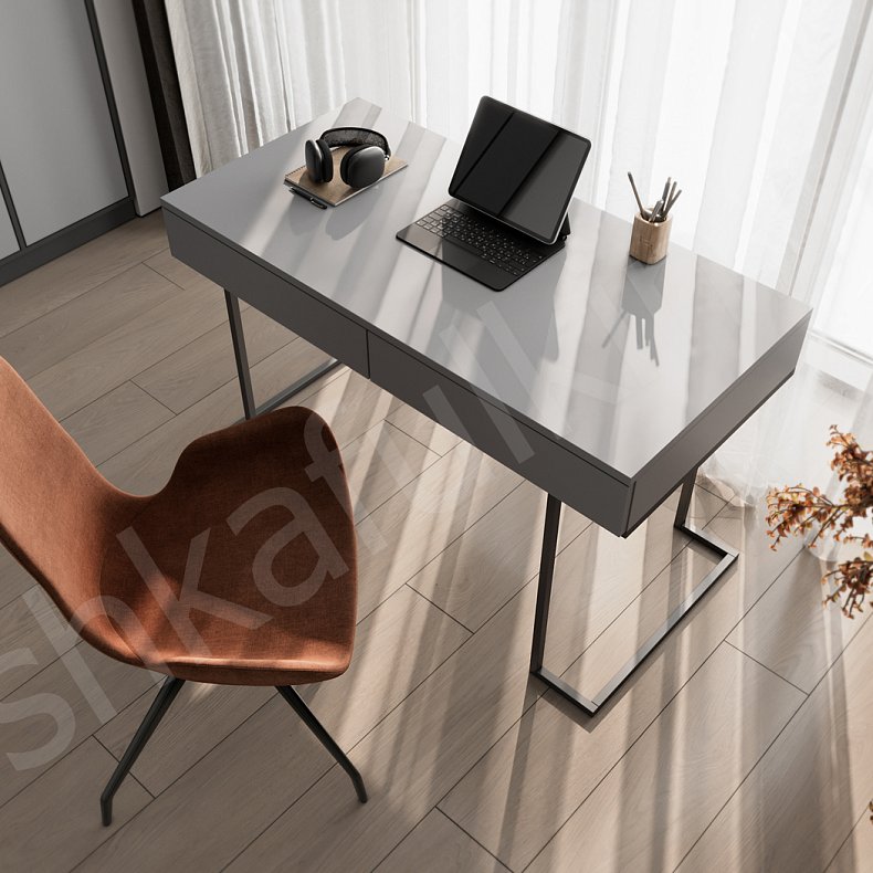 Изображение Шкаф встроенный Параллель Серый Современный 4х створчатые Детская Для вещей Для книг 7