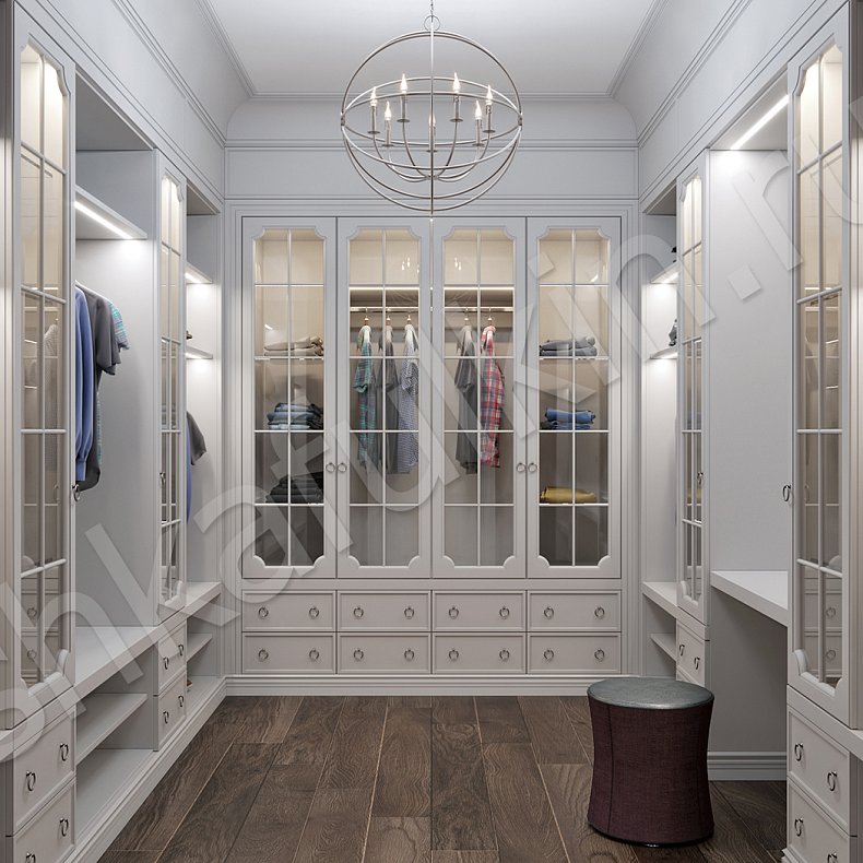 Гардеробная Джейн Белый Классика  Гардеробная Для вещей