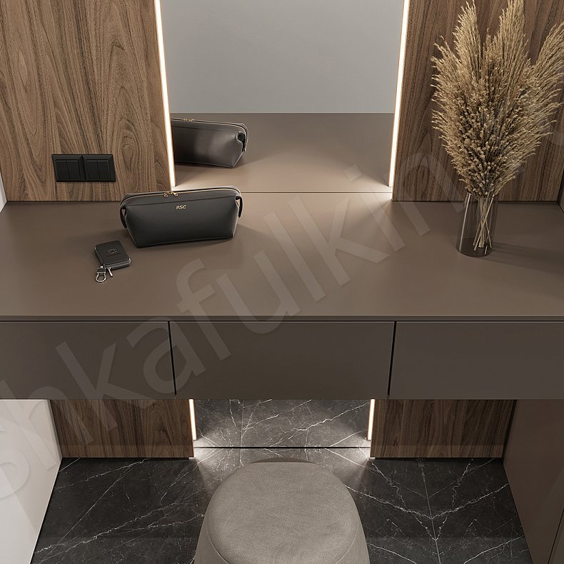 Прихожая Оракул Темные Коричневый Современный 3х створчатые Прихожая Для вещей 3