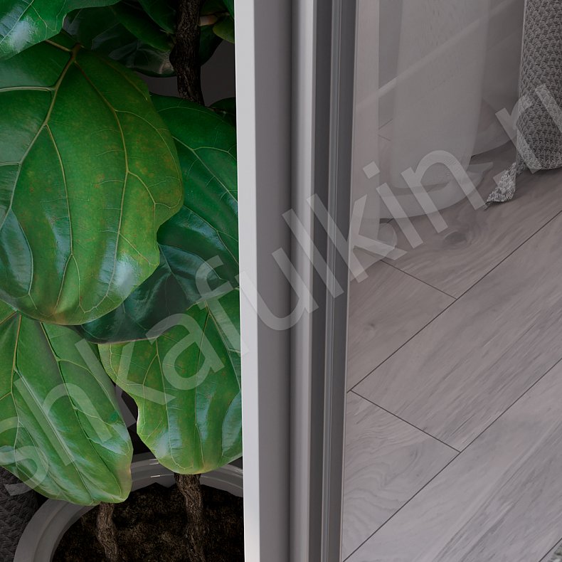 Изображение Шкаф-купе Зирро Светлые Белый Минимализм 2х створчатые Гостиная Для вещей 3