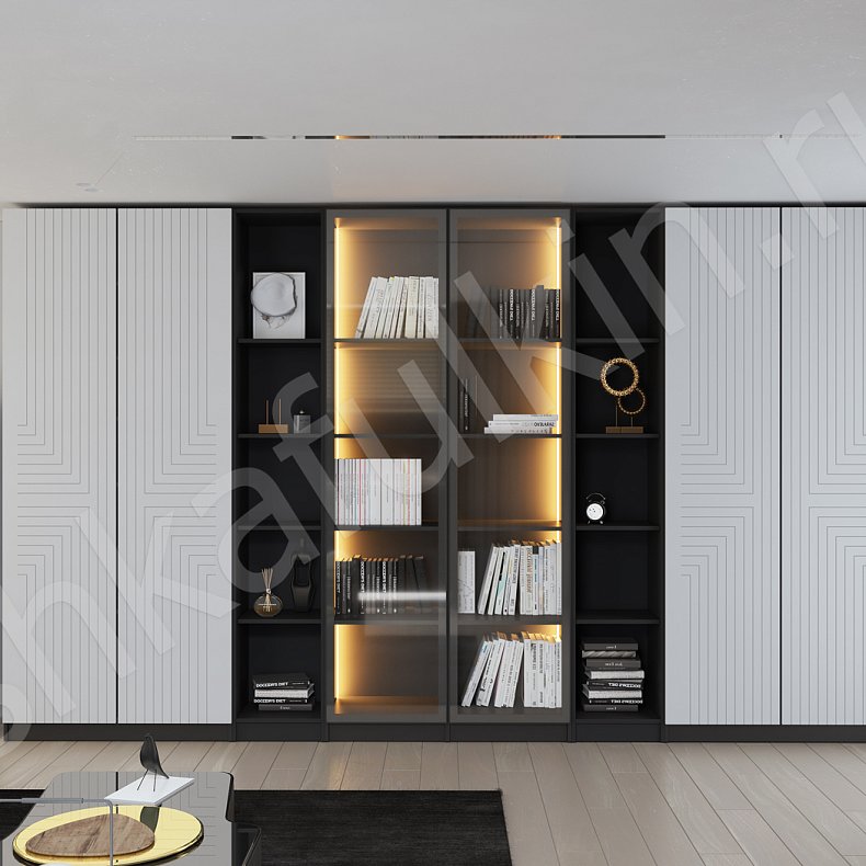 Шкаф Тильда Белый Неоклассика 6и створчатые Спальня Для вещей Для посуды Для книг 1