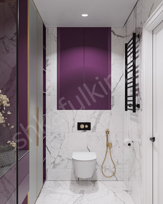 Мебель в санузел Мору Темные Розовый Цветной Неоклассика   Для вещей Для декора 1