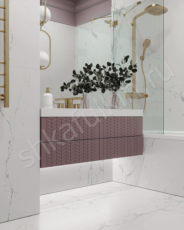 Мебель в санузел Мелисса Цветной Розовый Светлые Современный   Для вещей 1